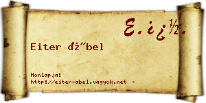 Eiter Ábel névjegykártya