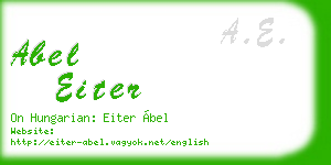 abel eiter business card